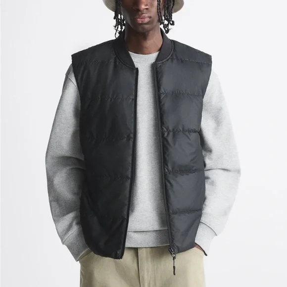 Gilet / Veste Zara Homme Taille S - Noir - Occasion Très Bon État - Style Décontracté